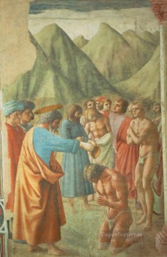  mi Arte - El bautismo de los neófitos Cristiano Quattrocento Renacimiento Masaccio